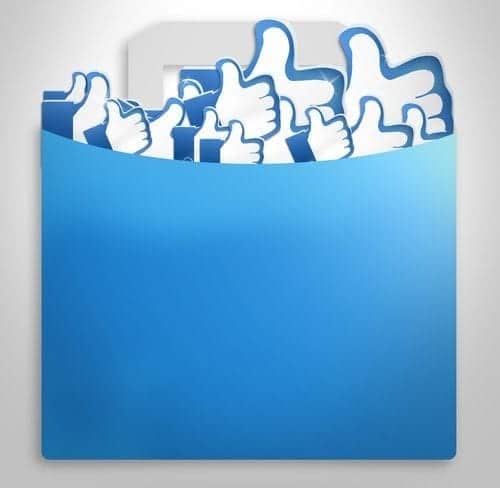 blue folder full of facebook likes