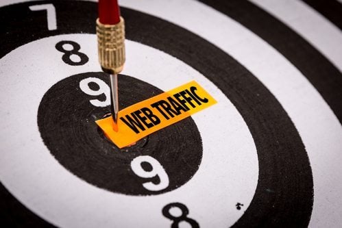 target with website traffic as bullseye