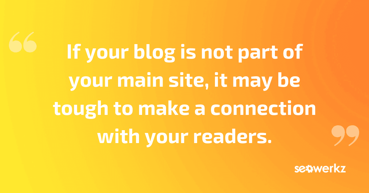 blog subdomain quote