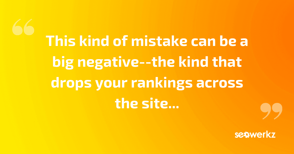 identifying SEO de-indexing concerns