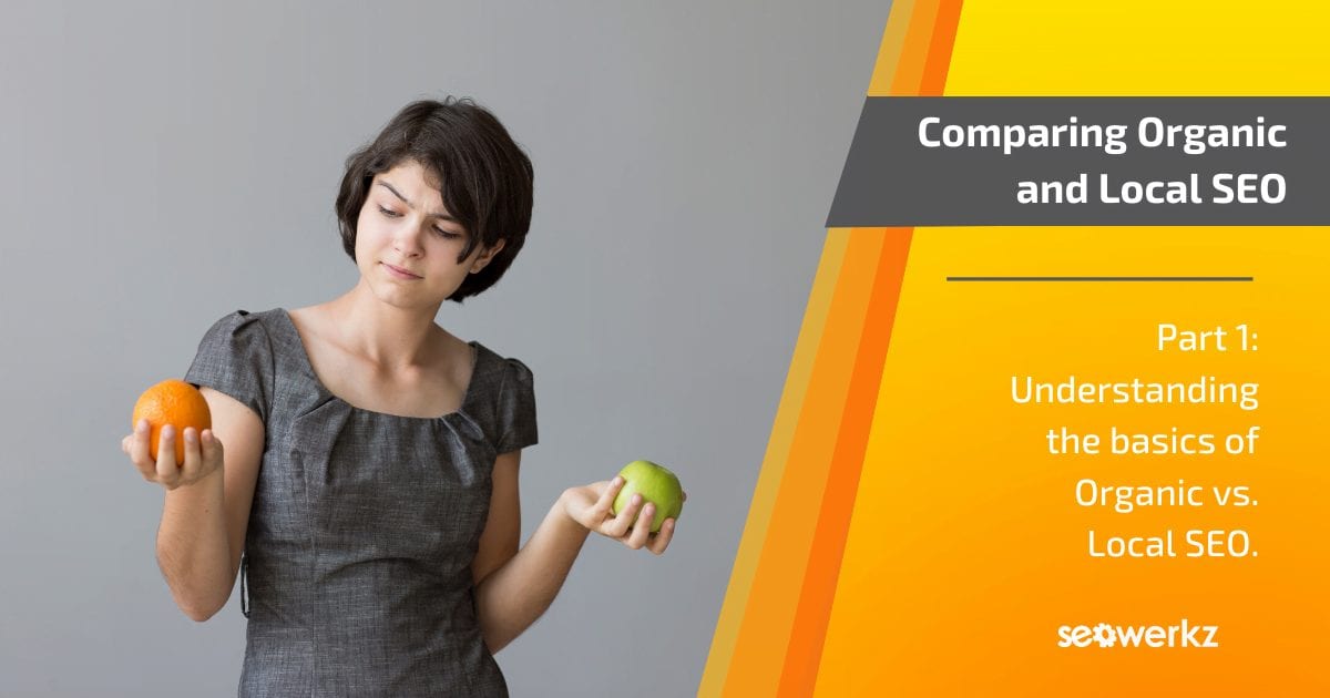 organic local SEO differences