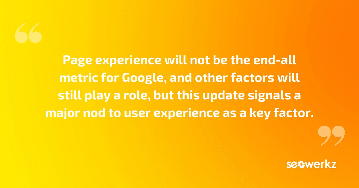 google page experience update